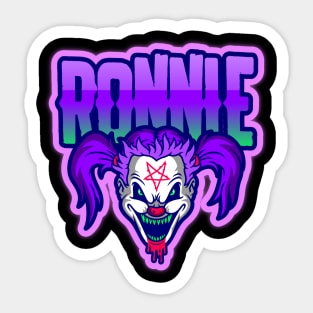 Ronnie the Horror Killer Clown Sticker